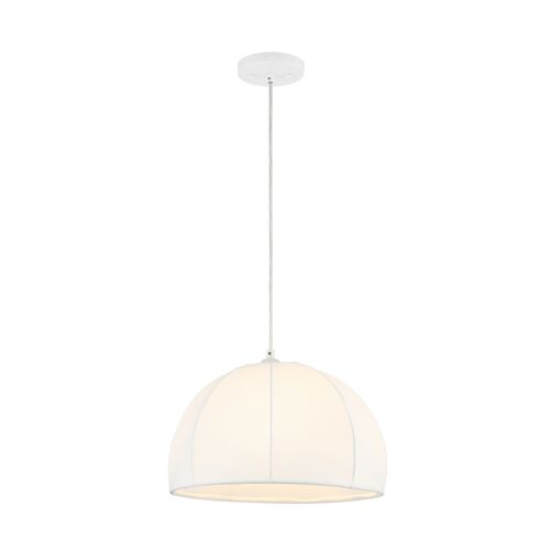 Fabien 15" Pendant, White 1 Fabien 15" Pendant, White