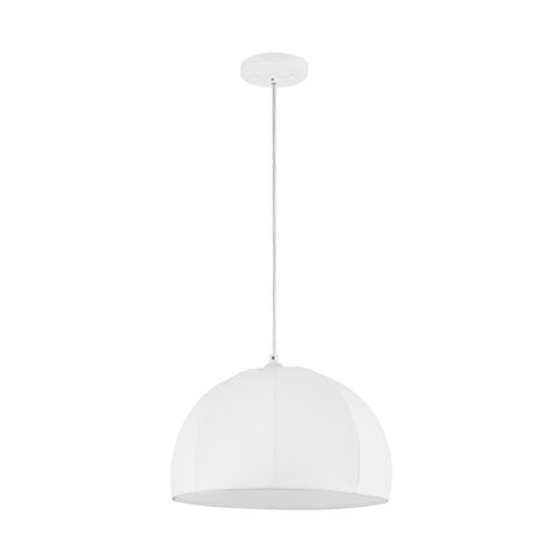 Fabien 15" Pendant, White 3 Fabien 15" Pendant, White