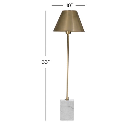 Greta Marble Table Lamp, White/Gold 4 Greta Marble Table Lamp, White/Gold