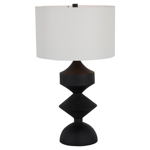 Maddox Table Lamp, Plaster Black 1 Maddox Table Lamp, Plaster Black