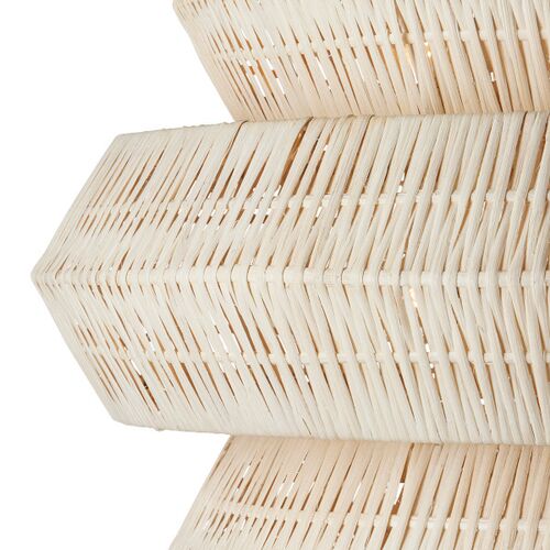 Antibes Medium Rattan Chandelier, Bleached Natural 3 Antibes Medium Rattan Chandelier, Bleached Natural