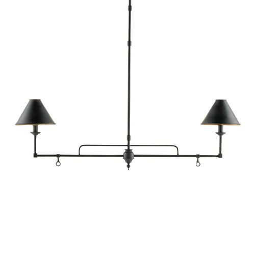 Prosperity Linear Chandelier, French Black 1 Prosperity Linear Chandelier, French Black