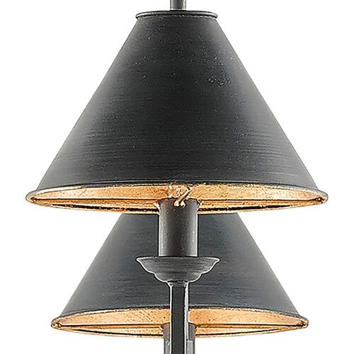 Prosperity Linear Chandelier, French Black 2 Prosperity Linear Chandelier, French Black