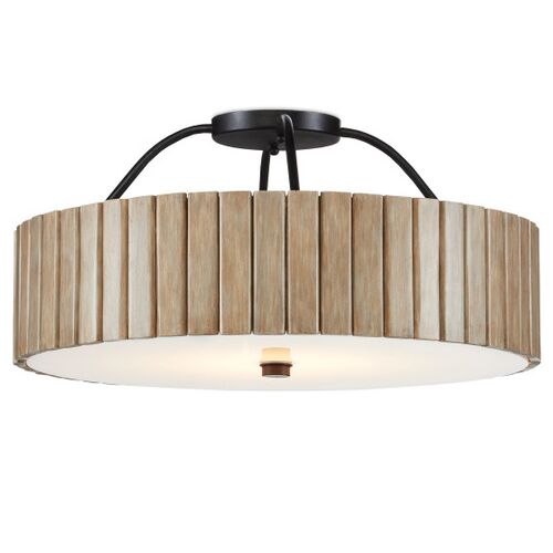 Tetterby Semi Flush Mount, Taupe 1 Tetterby Semi Flush Mount, Taupe