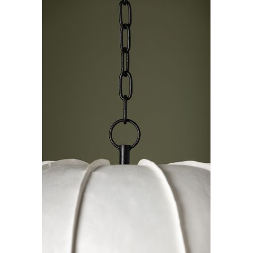 Bayu Biomorphic Pendant, Handmade Paper/Forged Iron 11 Bayu Biomorphic Pendant, Handmade Paper/Forged Iron
