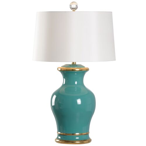 Audrey Ceramic Table Lamp, Green 1 Audrey Ceramic Table Lamp, Green