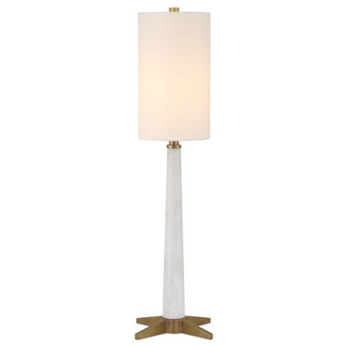 Munroe Marble Table Lamp, White/Antique Brass 1 Munroe Marble Table Lamp, White/Antique Brass