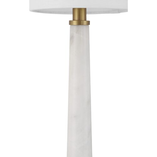Munroe Marble Table Lamp, White/Antique Brass 2 Munroe Marble Table Lamp, White/Antique Brass