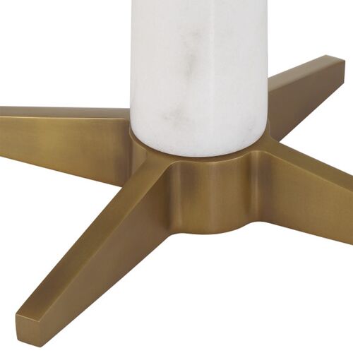 Munroe Marble Table Lamp, White/Antique Brass 3 Munroe Marble Table Lamp, White/Antique Brass