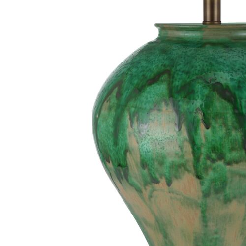 Blarney Porcelain Table Lamp, Green 2 Blarney Porcelain Table Lamp, Green