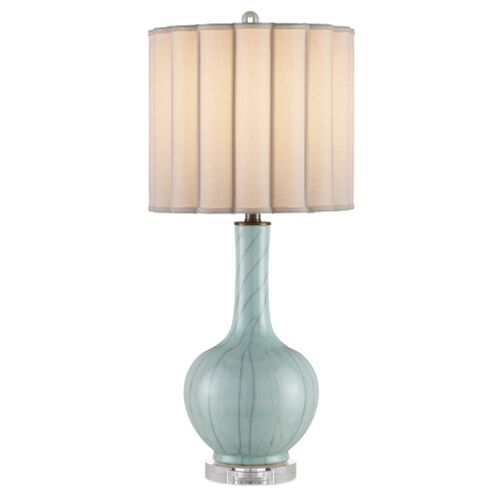 Celadon Crackle Table Lamp, Blue 1 Celadon Crackle Table Lamp, Blue