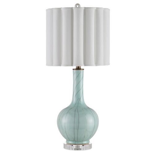 Celadon Crackle Table Lamp, Blue 6 Celadon Crackle Table Lamp, Blue