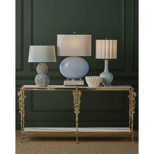 Celadon Crackle Table Lamp, Blue 7 Celadon Crackle Table Lamp, Blue