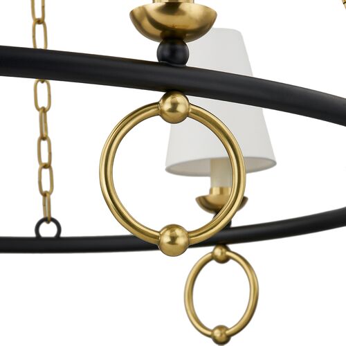 Haverford 6-Light Chandelier, Aged Brass 2 Haverford 6-Light Chandelier, Aged Brass
