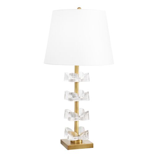 Bella Table Lamp, Natural Brass/Glass 1 Bella Table Lamp, Natural Brass/Glass