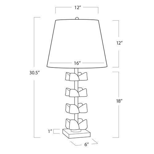 Bella Table Lamp, Natural Brass/Glass 6 Bella Table Lamp, Natural Brass/Glass