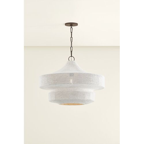 Thurso 2-Tier Pendant, Bronze/Cotton String 4 Thurso 2-Tier Pendant, Bronze/Cotton String