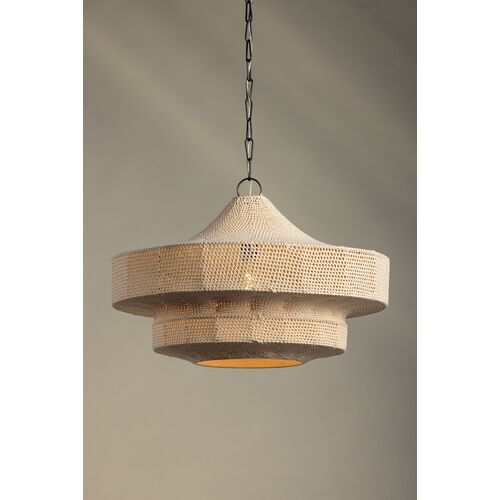 Thurso 2-Tier Pendant, Bronze/Cotton String 5 Thurso 2-Tier Pendant, Bronze/Cotton String