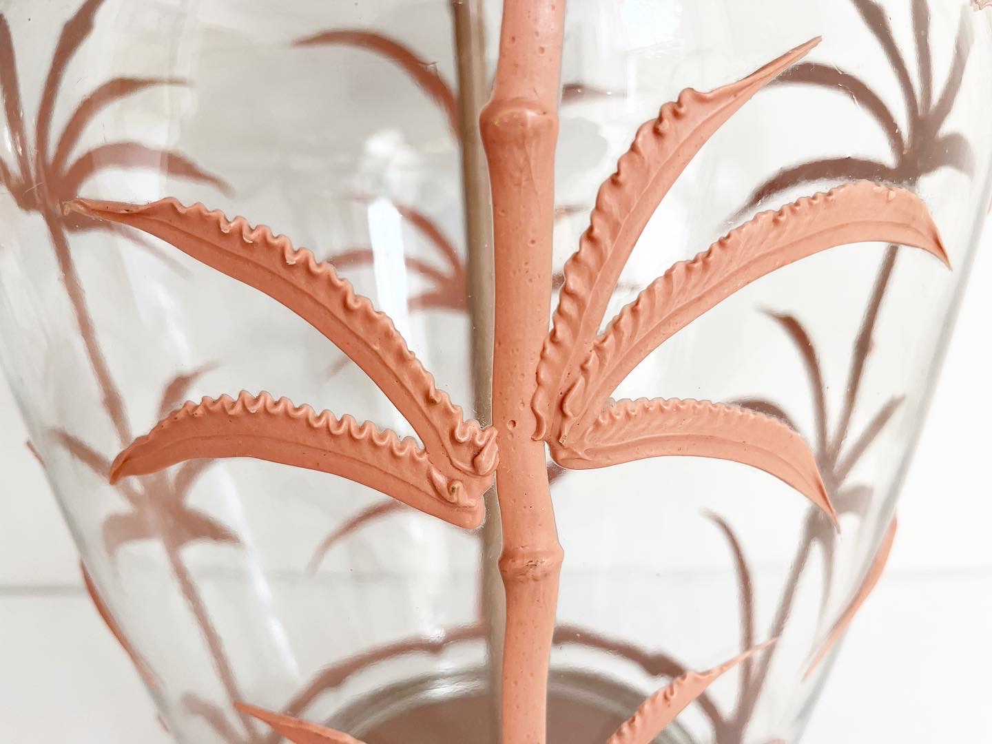 Terracotta Palm Tree Lamps & Shades/Pair 4 Terracotta Palm Tree Lamps & Shades/Pair