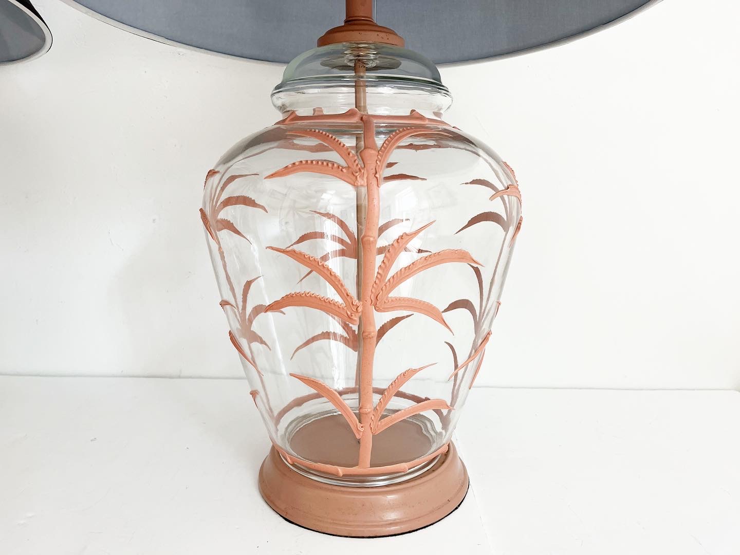 Terracotta Palm Tree Lamps & Shades/Pair 5 Terracotta Palm Tree Lamps & Shades/Pair