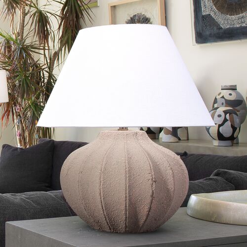 Clamshell Table Lamp, Sand Ceramic 2 Clamshell Table Lamp, Sand Ceramic