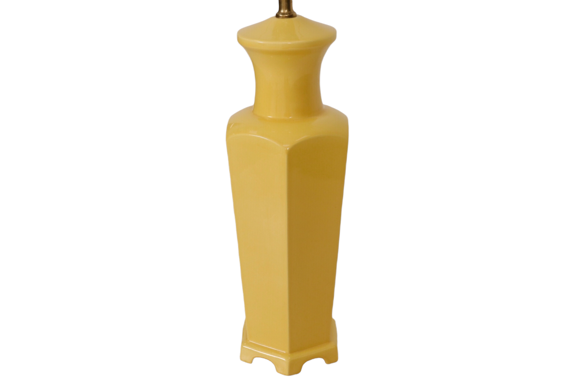 Hexagonal Ceramic Table Lamp in Yellow 4 Hexagonal Ceramic Table Lamp in Yellow