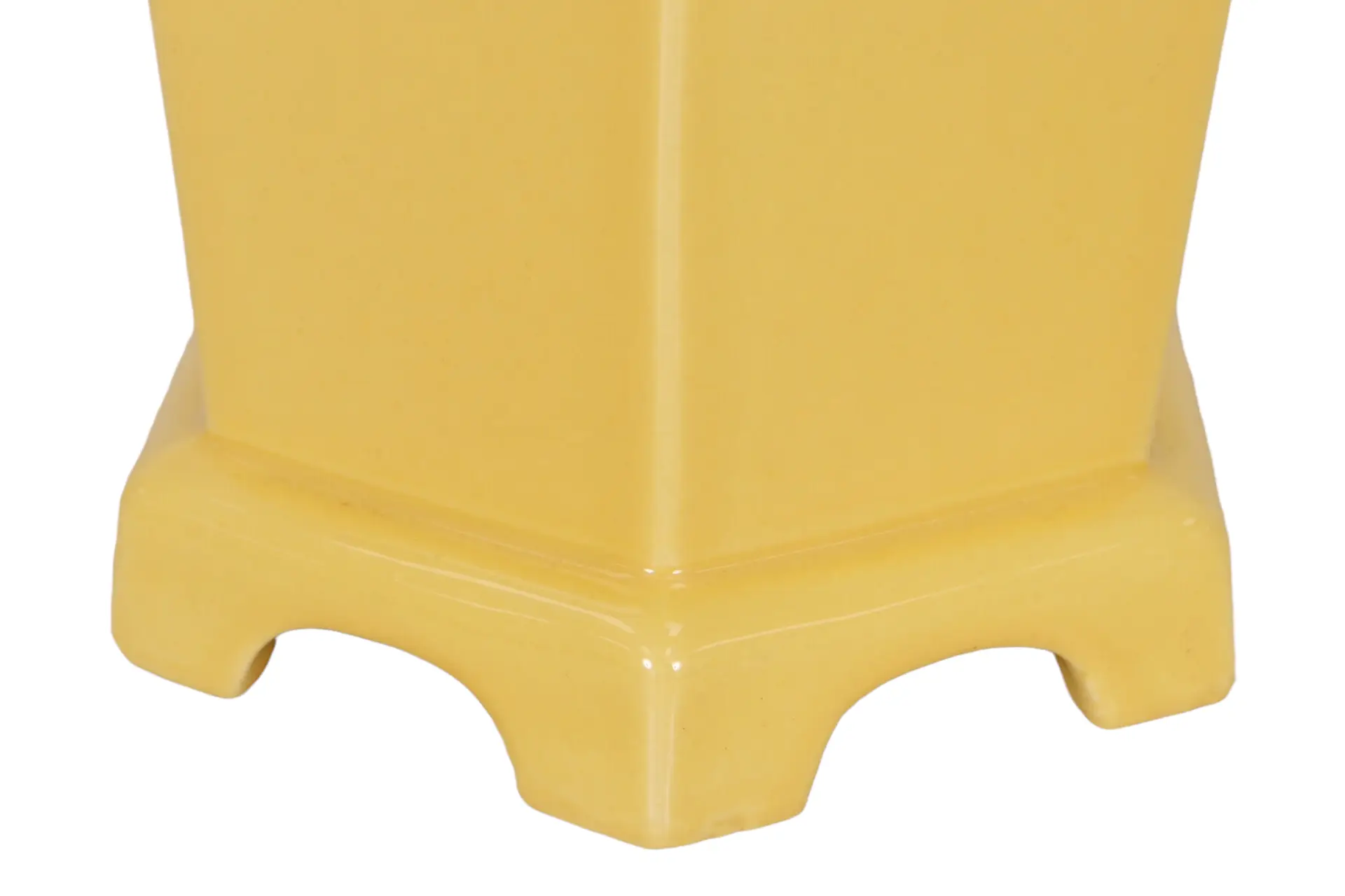 Hexagonal Ceramic Table Lamp in Yellow 5 Hexagonal Ceramic Table Lamp in Yellow