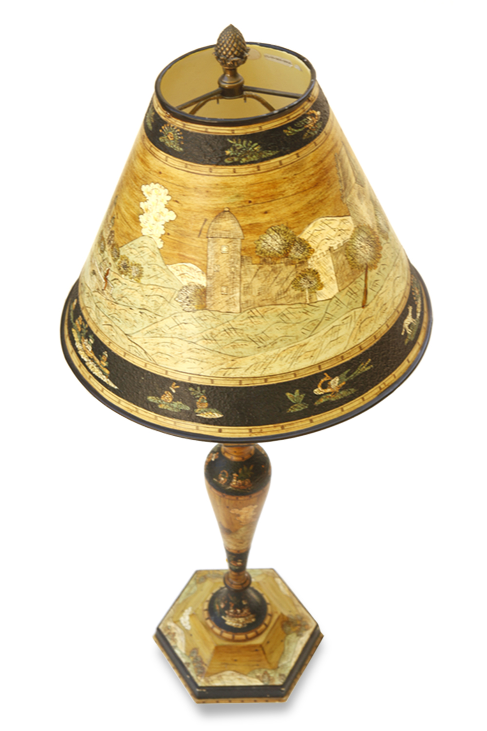 Hand painted Folk Art Lamp 3 Hand painted Folk Art Lamp