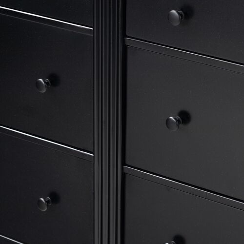 Malachi 6-Drawer Dresser, Black Iron 8 Malachi 6-Drawer Dresser, Black Iron