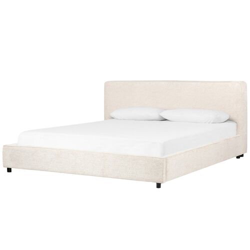 Adella Queen Bed, Plushtone Linen