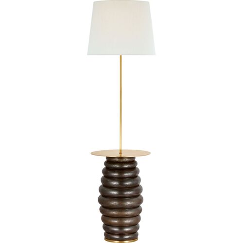 Phoebe Extra Large Tray Table Floor Lamp w/ Drum Shade 2 Phoebe Extra Large Tray Table Floor Lamp w/ Drum Shade