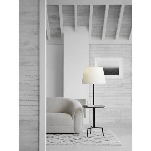 Tavlian Large Tray Table Floor Lamp, Black 2 Tavlian Large Tray Table Floor Lamp, Black
