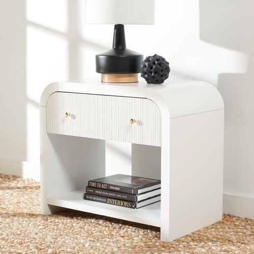 Tansy 1-Drawer Curved Nightstand 2 Tansy 1-Drawer Curved Nightstand
