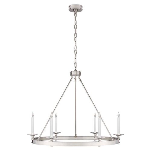 Launceton Ring Chandelier, Polished Nickel 1 Launceton Ring Chandelier, Polished Nickel