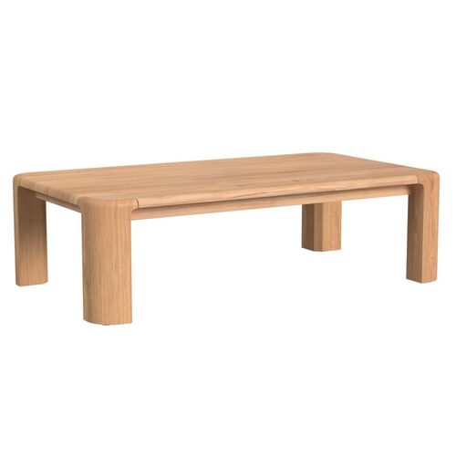 Azelea Outdoor Coffee Table, Natural Teak