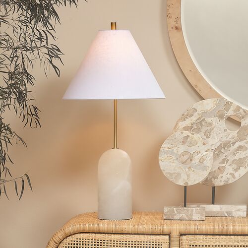Holt Table Lamp, Natural Travertine 2 Holt Table Lamp, Natural Travertine