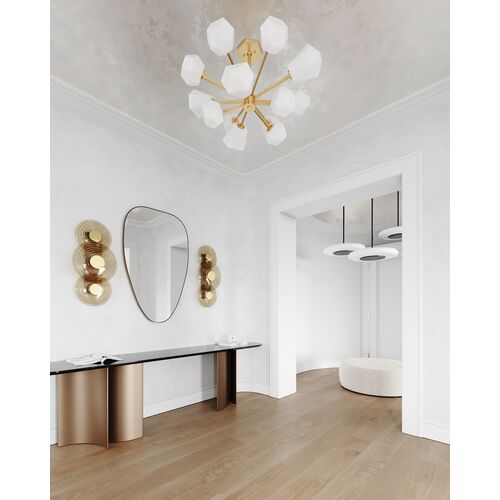 Tring 16" Glass Gem Chandelier 2 Tring 16" Glass Gem Chandelier