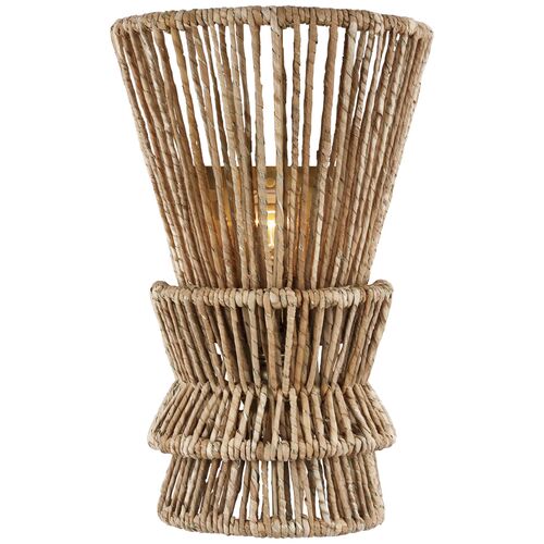 Antigua Natural Abaca Medium Sconce 1 Antigua Natural Abaca Medium Sconce