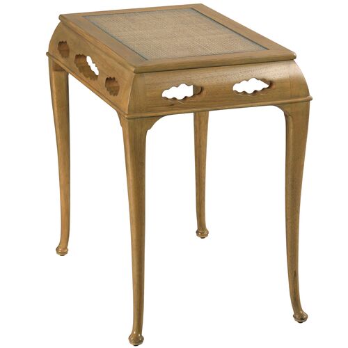 Cumulus Cane End Table, Almond 1 Cumulus Cane End Table, Almond