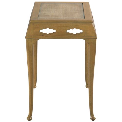 Cumulus Cane End Table, Almond 2 Cumulus Cane End Table, Almond
