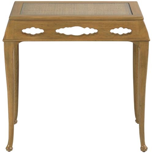 Cumulus Cane End Table, Almond 3 Cumulus Cane End Table, Almond