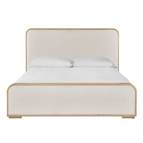 Avani Bed, Natural Oak/Ivory Boucle