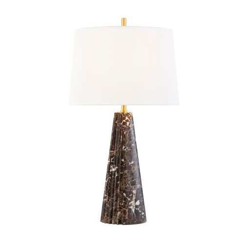 Kadence 30" Table Lamp, Black Marble/Aged Brass 2 Kadence 30" Table Lamp, Black Marble/Aged Brass