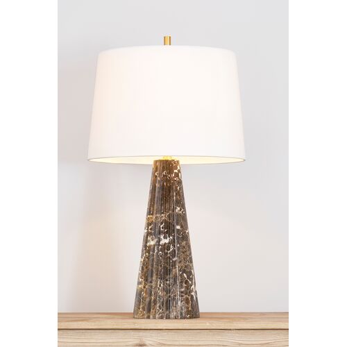 Kadence 30" Table Lamp, Black Marble/Aged Brass 4 Kadence 30" Table Lamp, Black Marble/Aged Brass