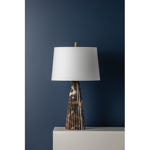 Kadence 30" Table Lamp, Black Marble/Aged Brass 5 Kadence 30" Table Lamp, Black Marble/Aged Brass