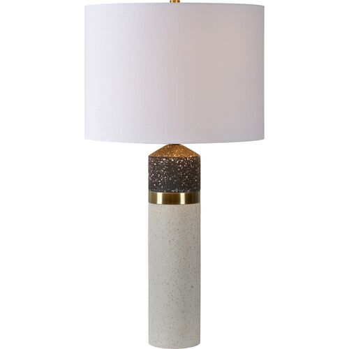 Flint Terrazzo Table Lamp, Black/White Speckled 1 Flint Terrazzo Table Lamp, Black/White Speckled