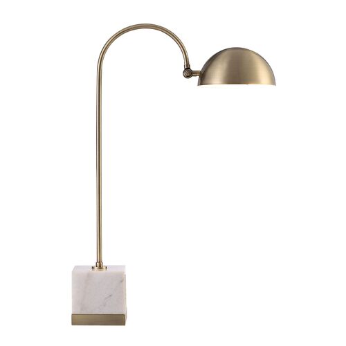 Oceanus Marble Table Lamp, Natural White/Brass 2 Oceanus Marble Table Lamp, Natural White/Brass