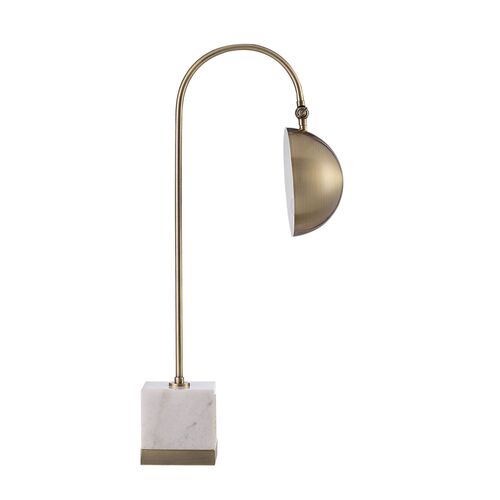 Oceanus Marble Table Lamp, Natural White/Brass 4 Oceanus Marble Table Lamp, Natural White/Brass