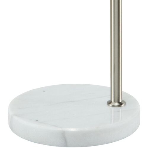Wilda Task Floor Lamp, Nickel/White Marble 2 Wilda Task Floor Lamp, Nickel/White Marble