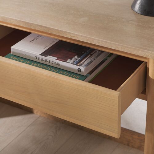 Bria Console Table, Natural/Travertine 3 Bria Console Table, Natural/Travertine